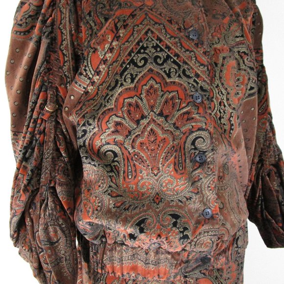 Vintage Marguerite Rubel San Francisco Velvet Jacquard Skirt Set Suit S - Picture 7 of 16